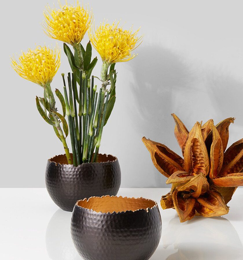Hammered Brown Iron Egg Bowl