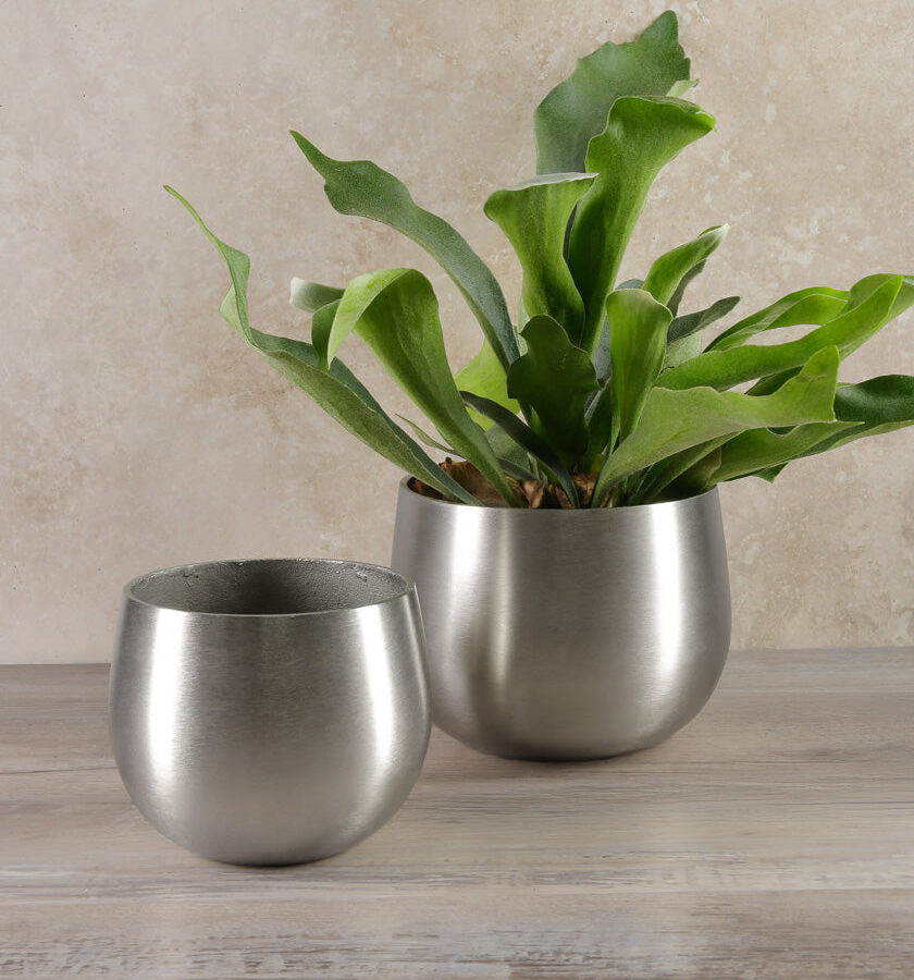 Matte Silver Aluminum Bowl