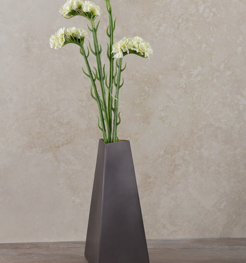 8.25in Tall Triangle Stainless Steel Vase